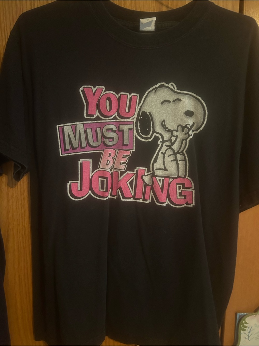 Snoopy "You Must Be Joking" Black Graphic Tee & Tweety Sylvester Get a Life stop - Picture 3 of 4